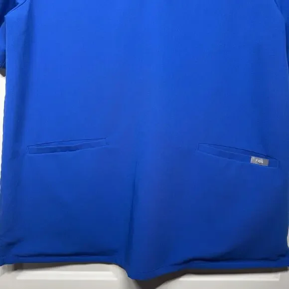 FIGS Women’s Casma Three-Pocket Scrub Top in Royal Blue Size XXL - Picture 3 of 5
